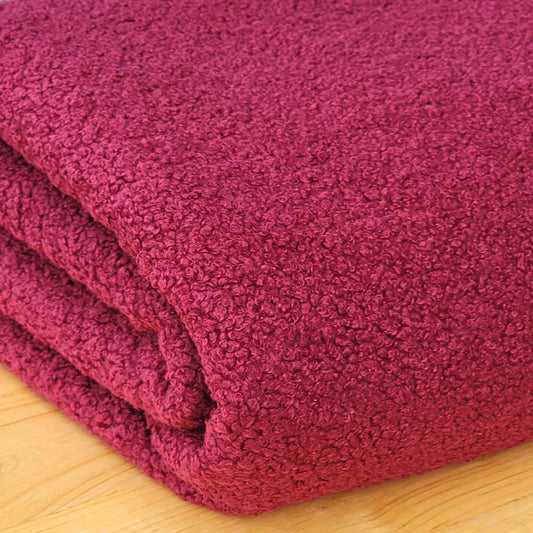 Burgundy Sherpa Sweater Knit