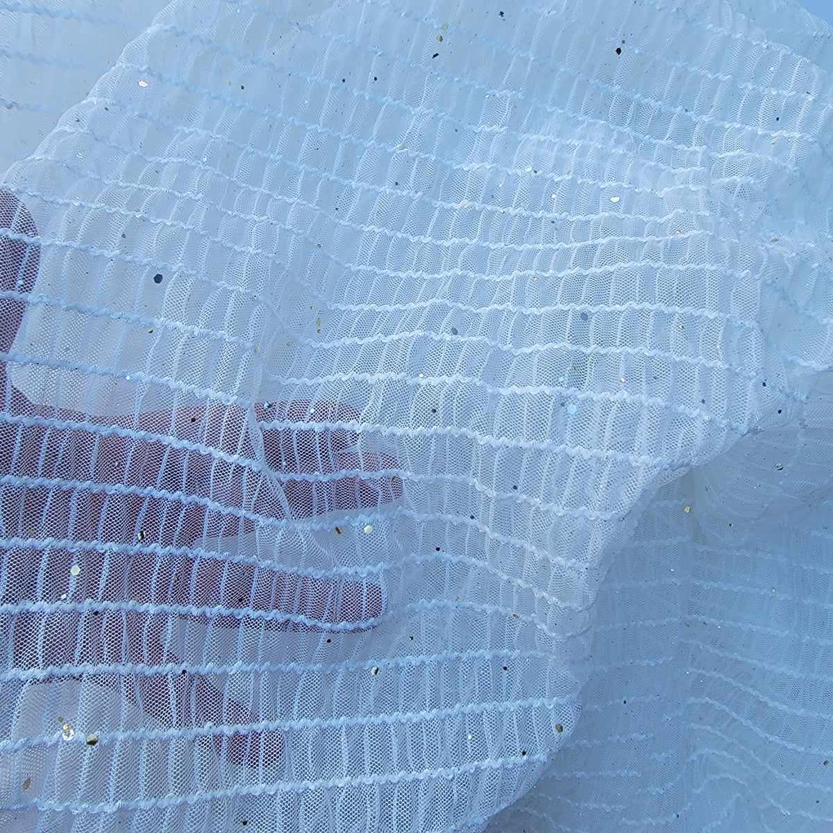 White Novelty Mesh Sequins