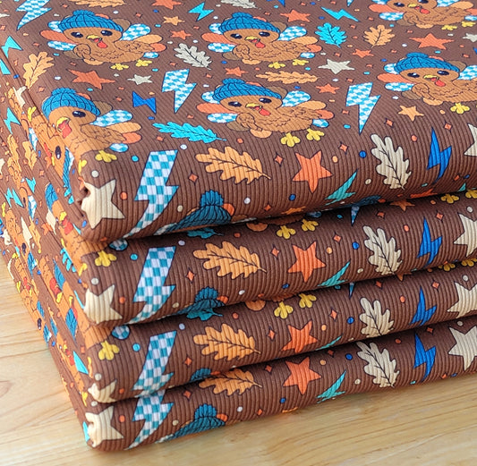 2x2 Yummy Rib Boy Turkeys Checkers Thunder Print