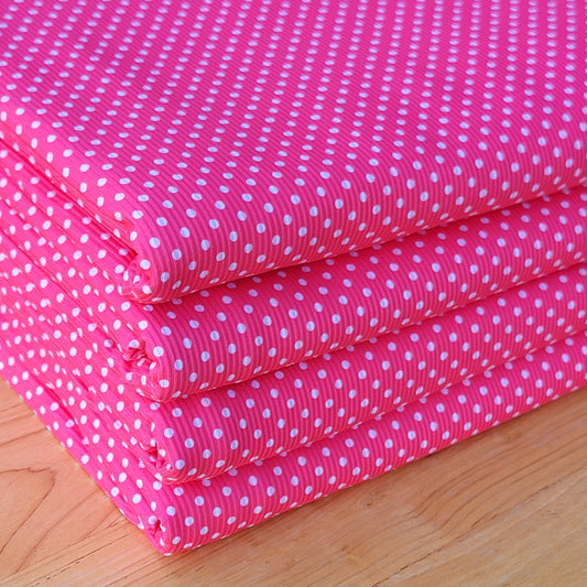 2x2 Yummy Pink Polka Dots Rib