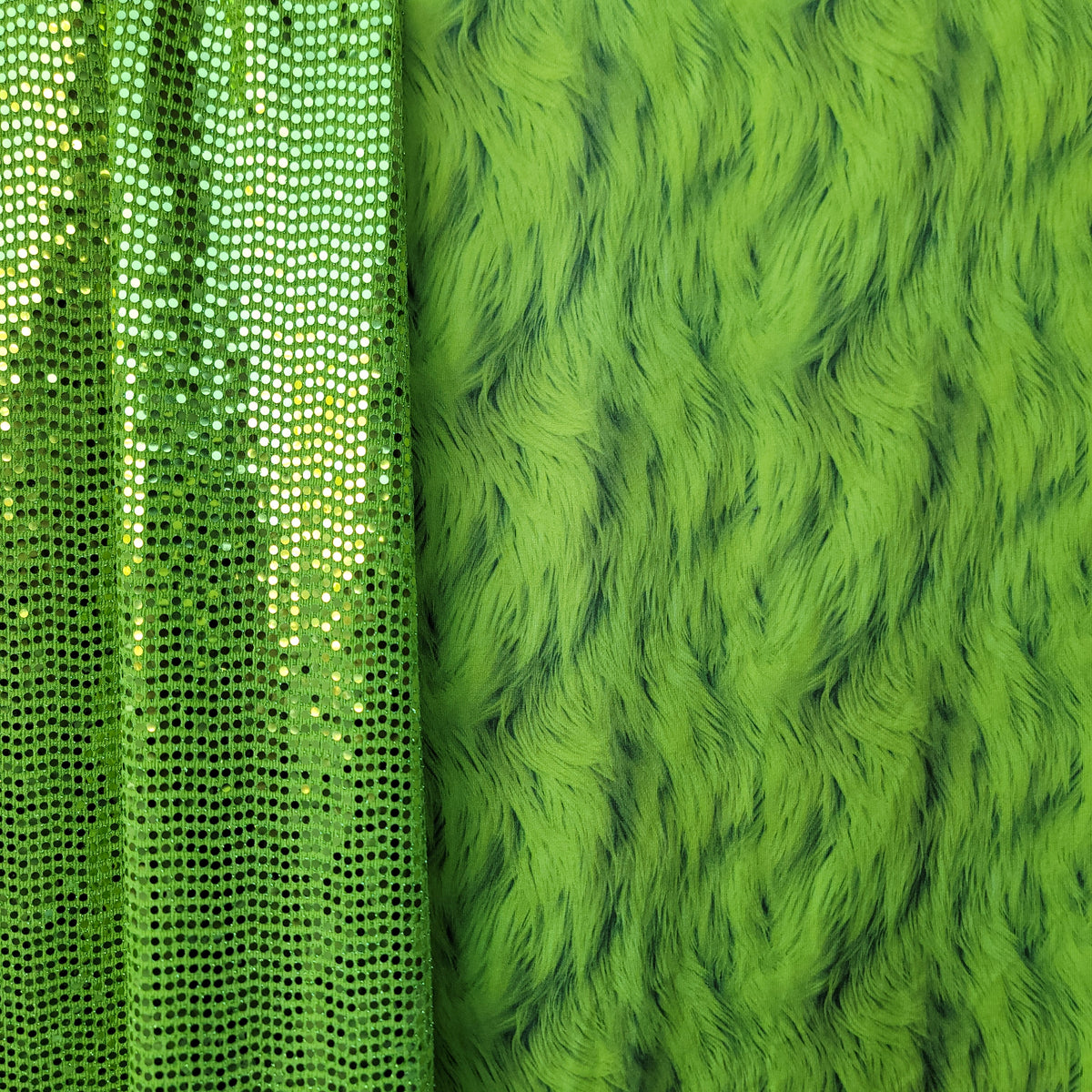 Novelty Green Sequins Spandex