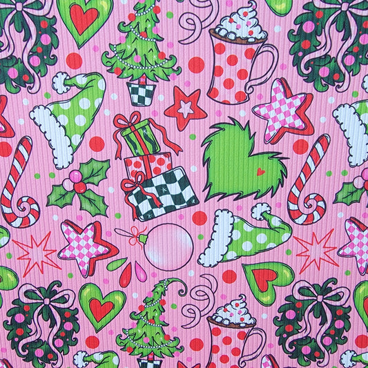 4x2 Yummy Rib Christmas Grinch Hearts