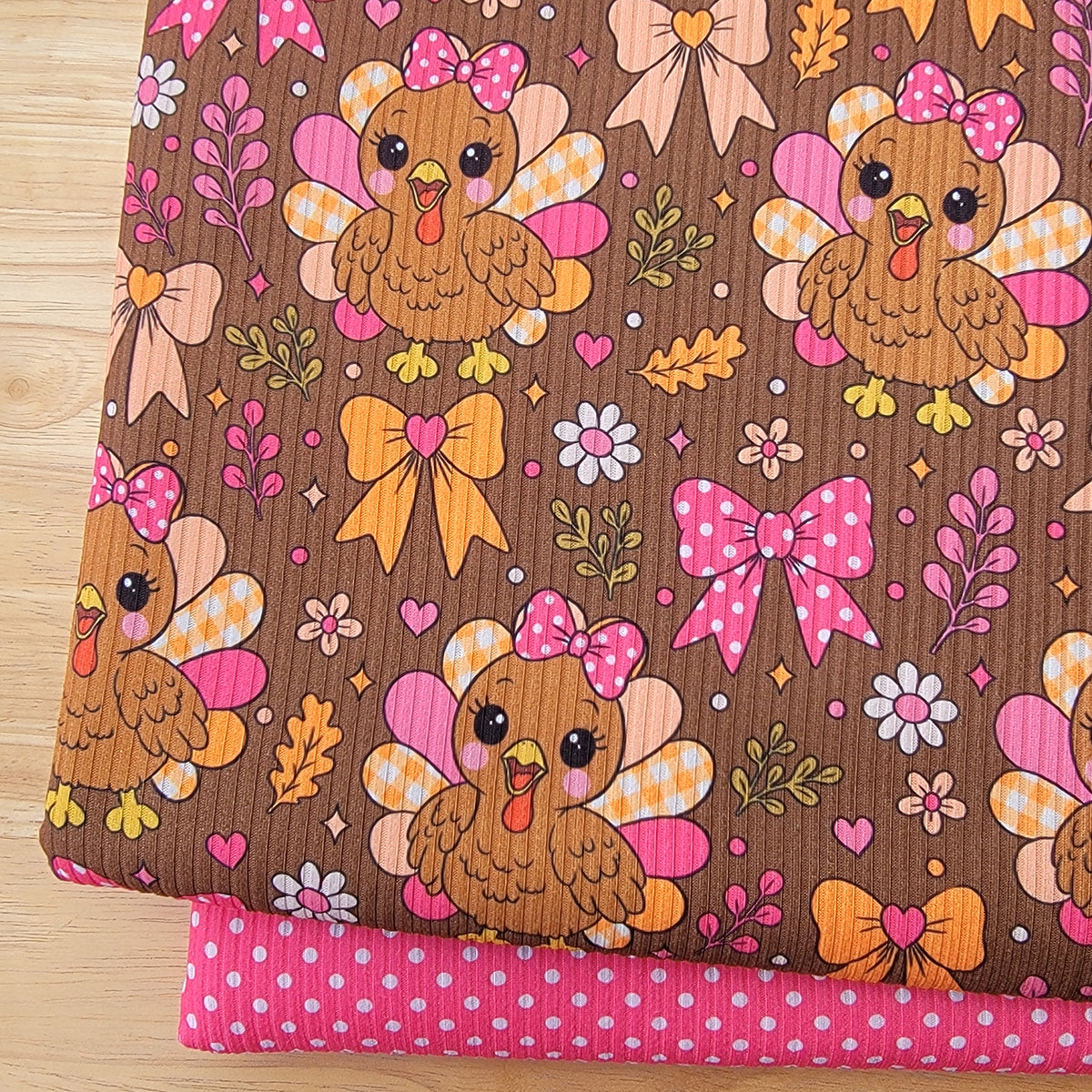 2x2 Yummy Rib Turkeys & Polka Dots Bows