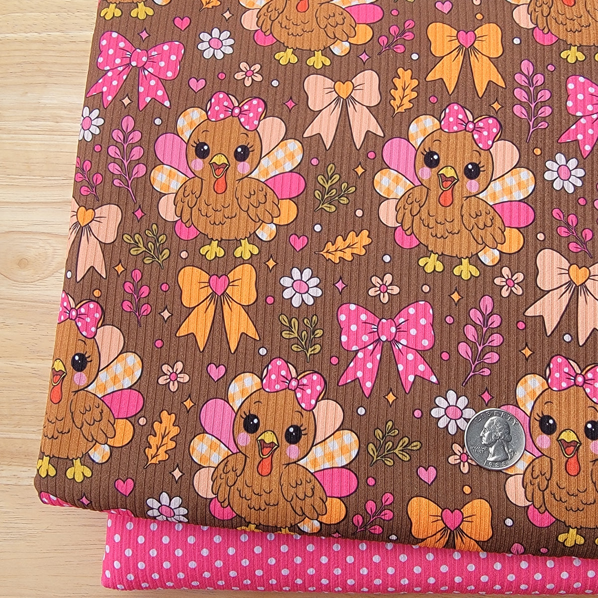 4x2 Yummy Rib Pink Polka Dots