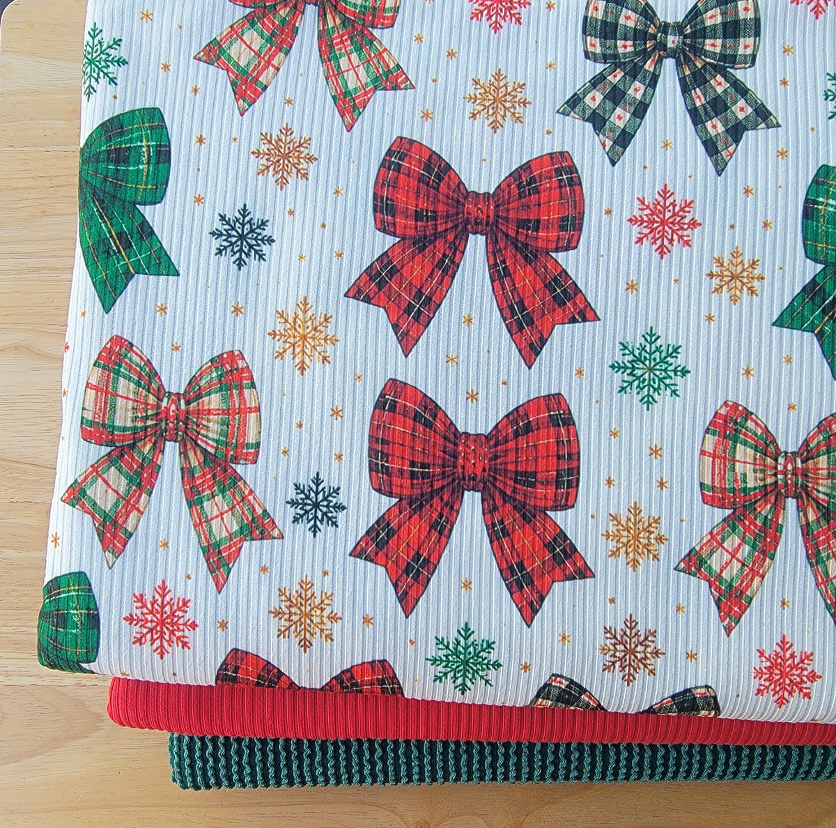 4x2 Yummy Rib Christmas Bows Print