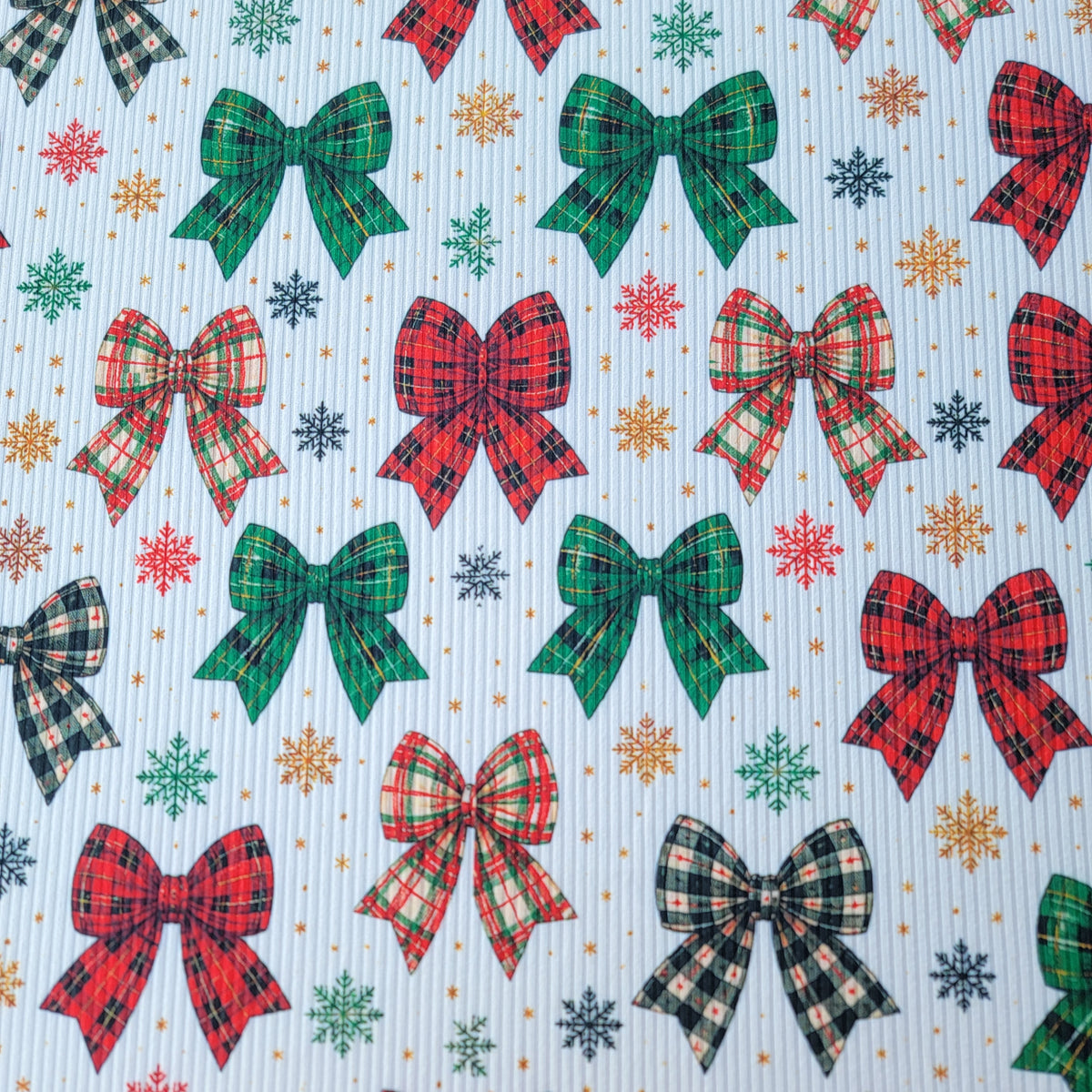 4x2 Yummy Rib Christmas Bows Print