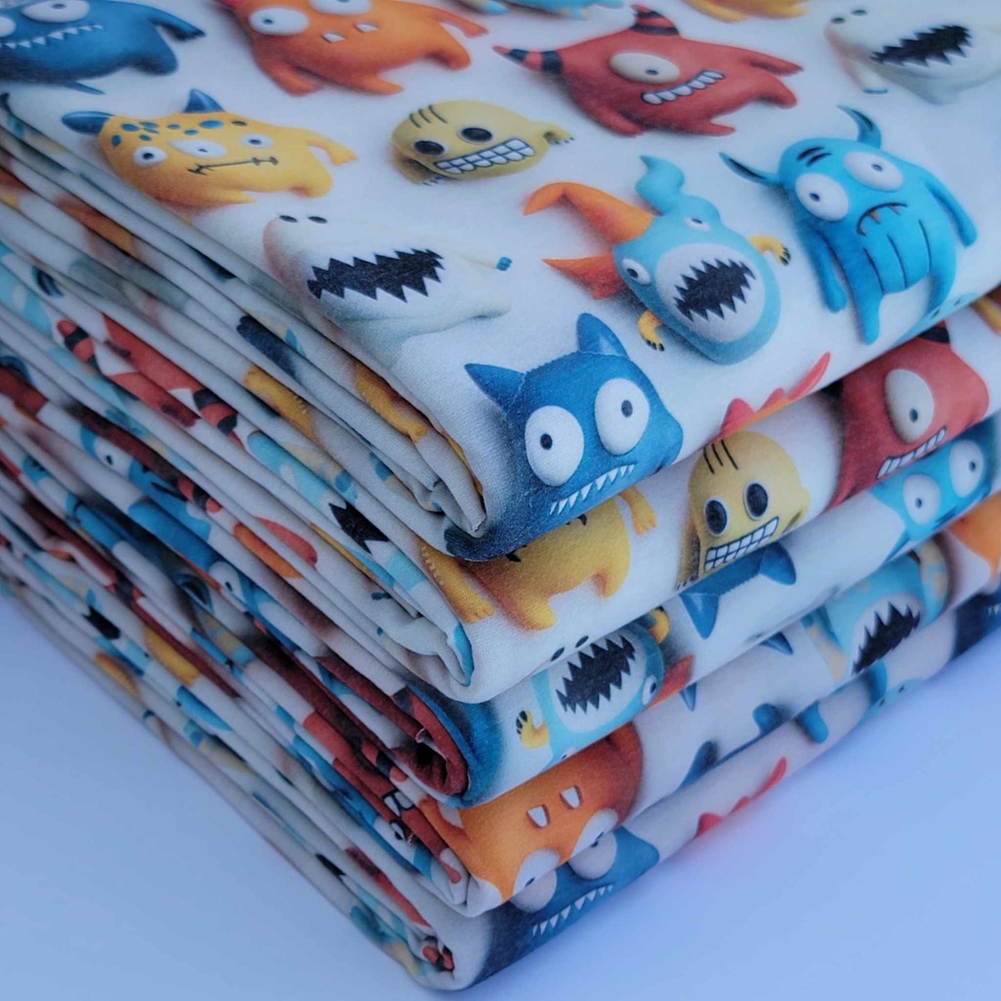French Terry Monster Print