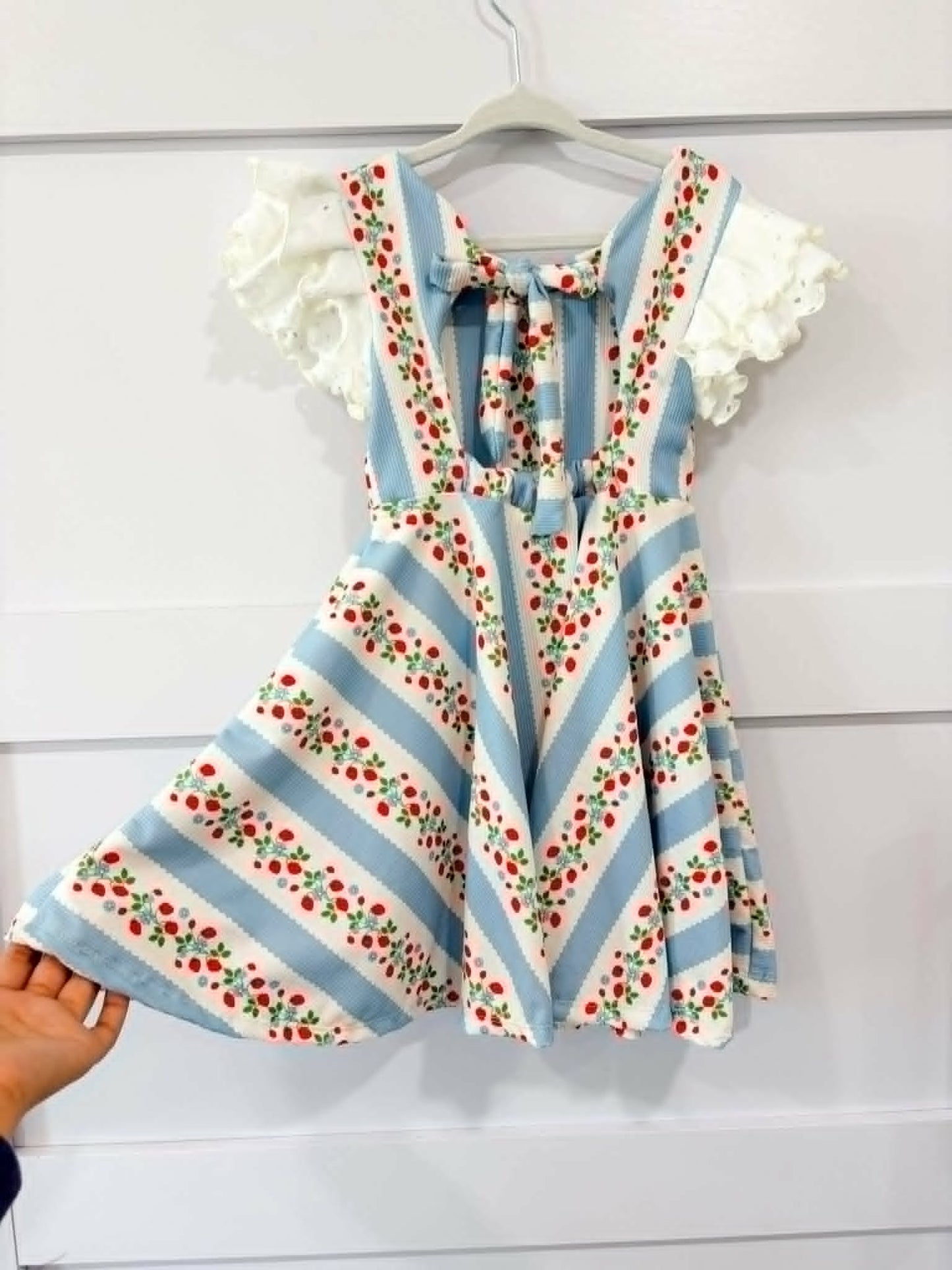 2x2 Yummy Rib Srawberries & Stripes Print