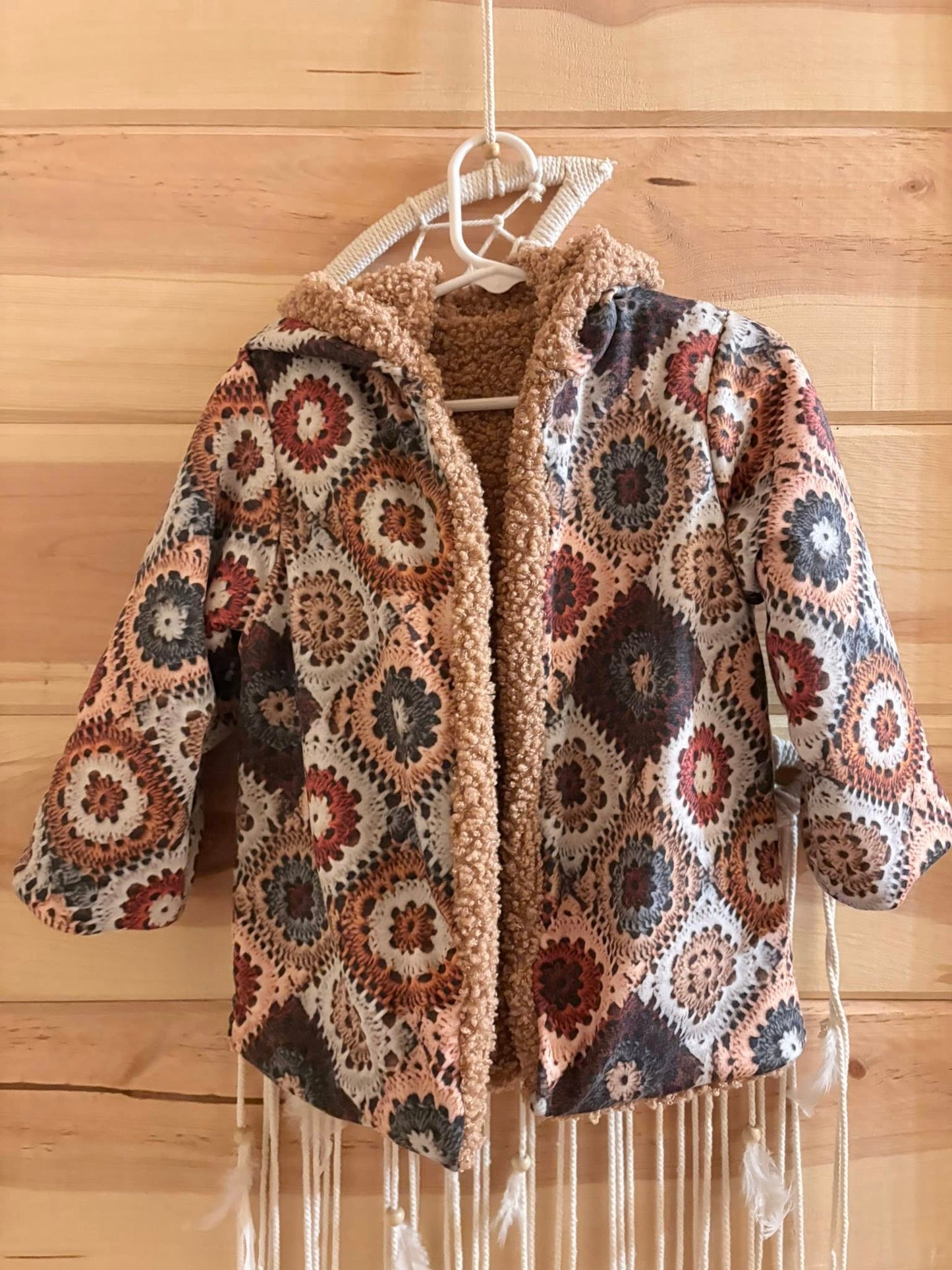 French Terry Granny Squares custom print