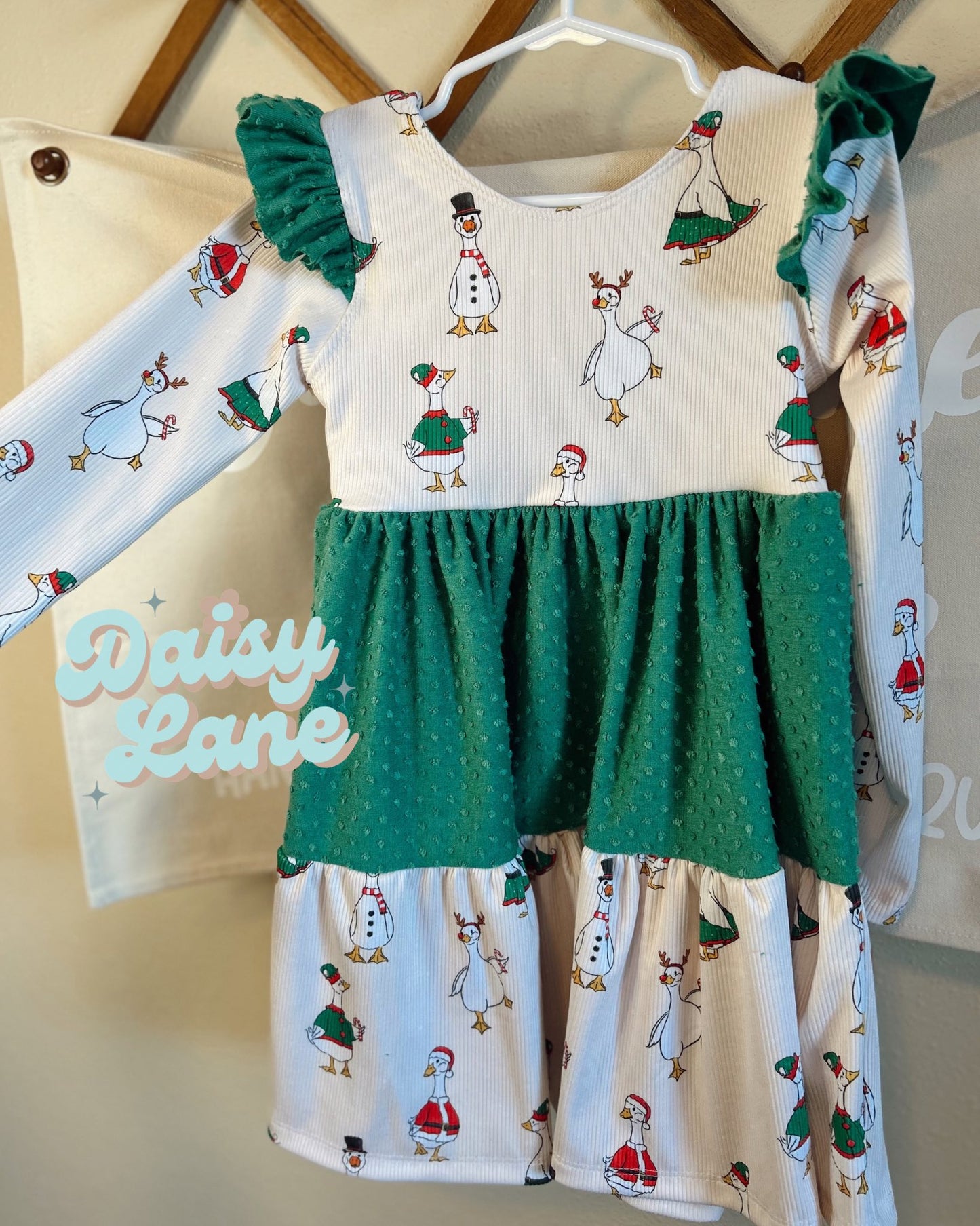 2x2 Yummy Rib Custom Print Christmas Geese