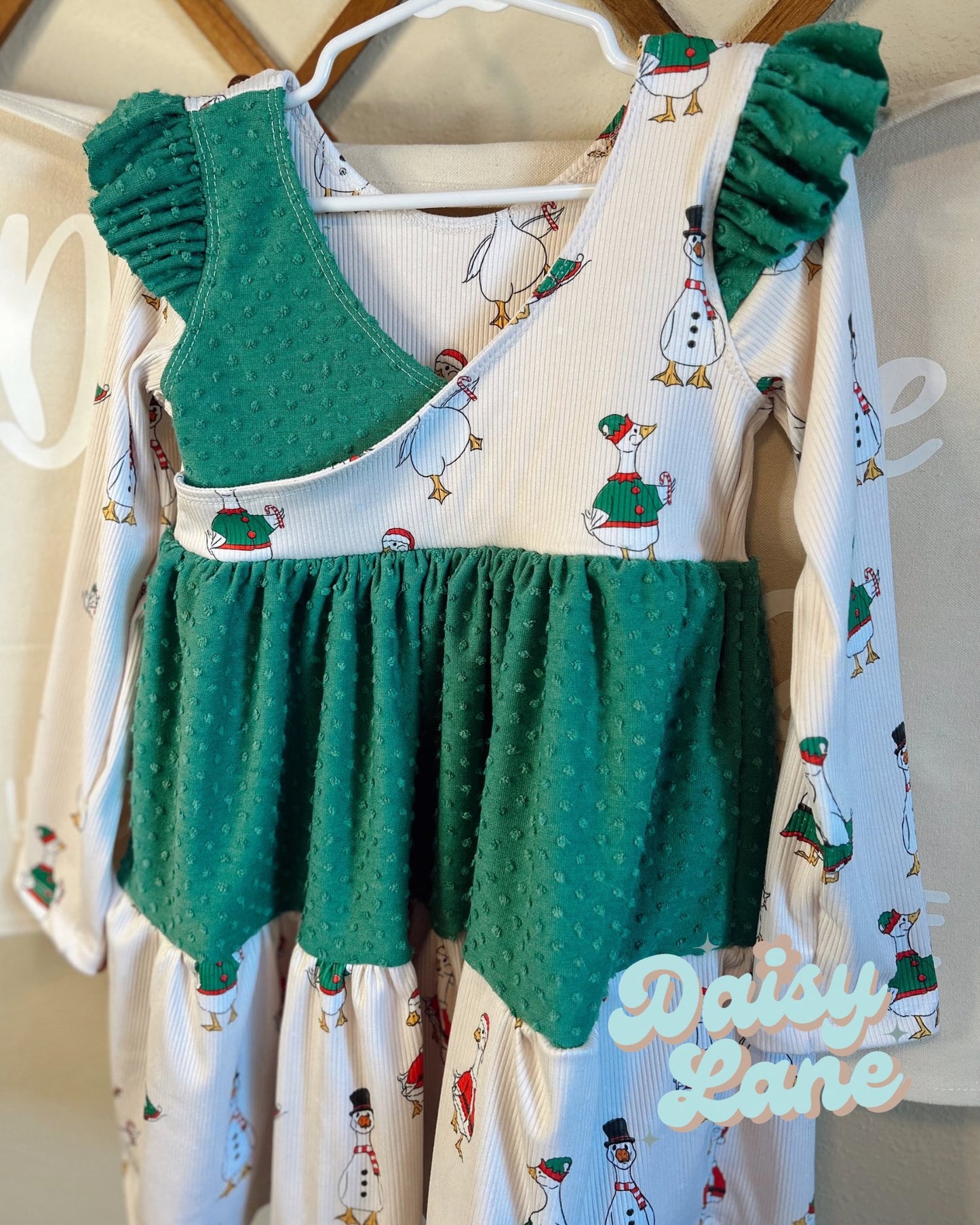 2x2 Yummy Rib Custom Print Christmas Geese