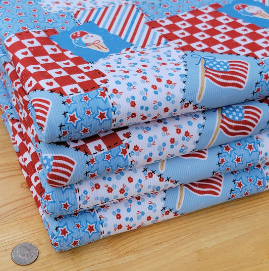 2x2 yummy rib 4th of July Patchwork print