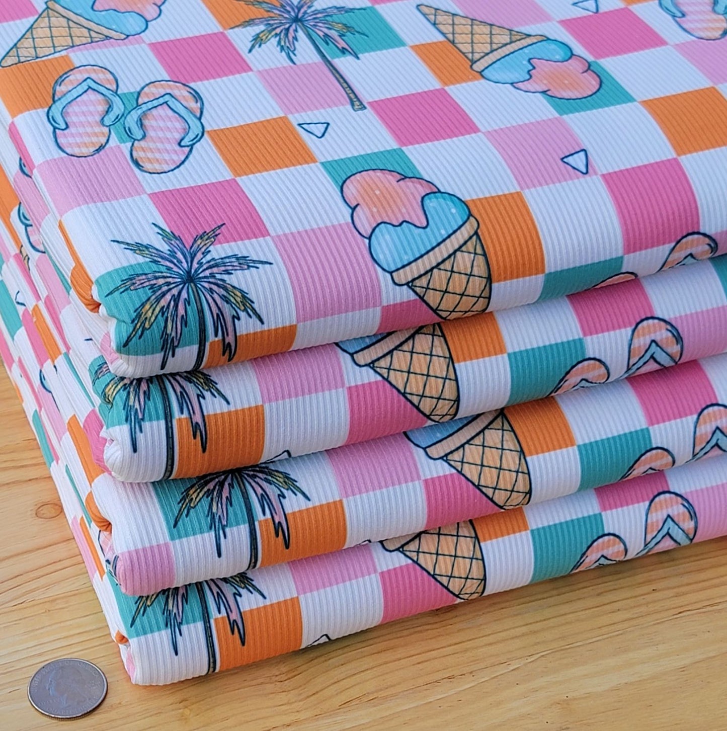 2x2 Yummy Rib Ice Cream & Checkers Print