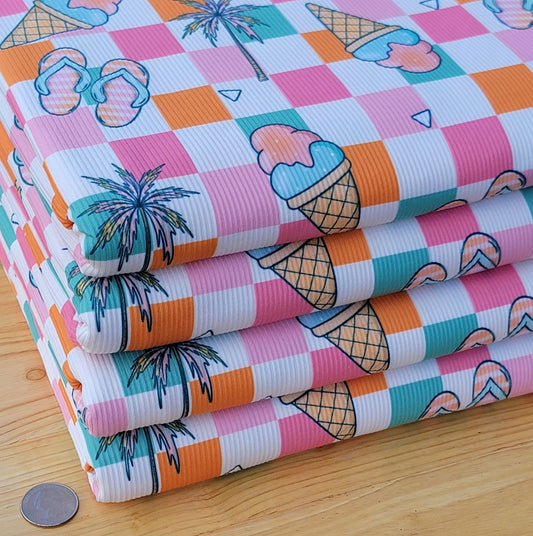 2x2 Yummy Rib Ice Cream & Checkers Print