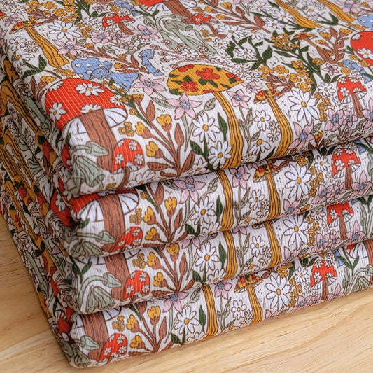 2x2 Yummy Rib Fall Musroom & Floral Print