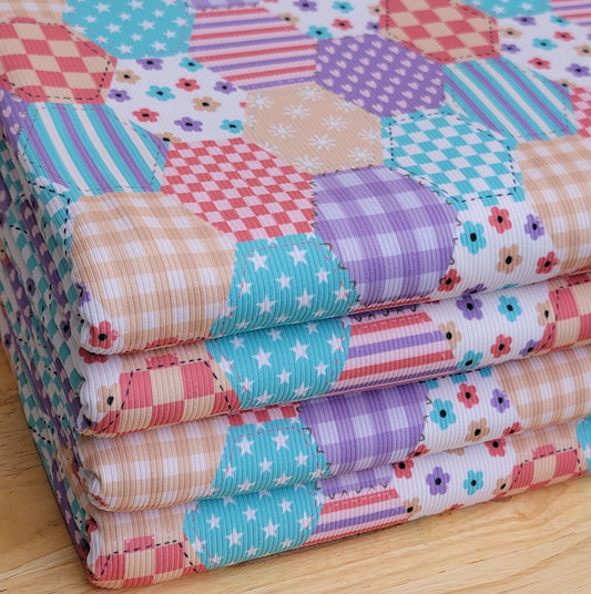 2x2 Yummy Rib Gingham & Checkered Patchwork Print
