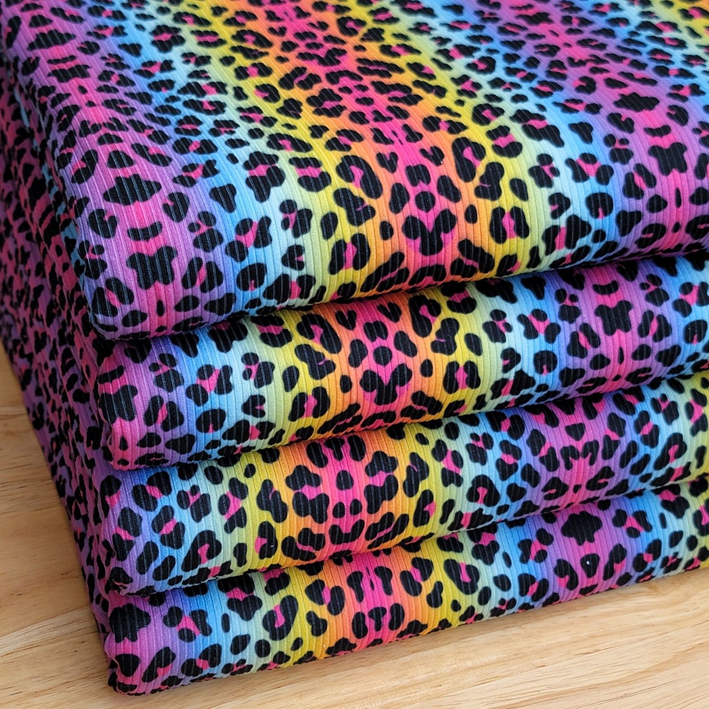 2x2 Yummy Rib Multi-color Cheetah Print