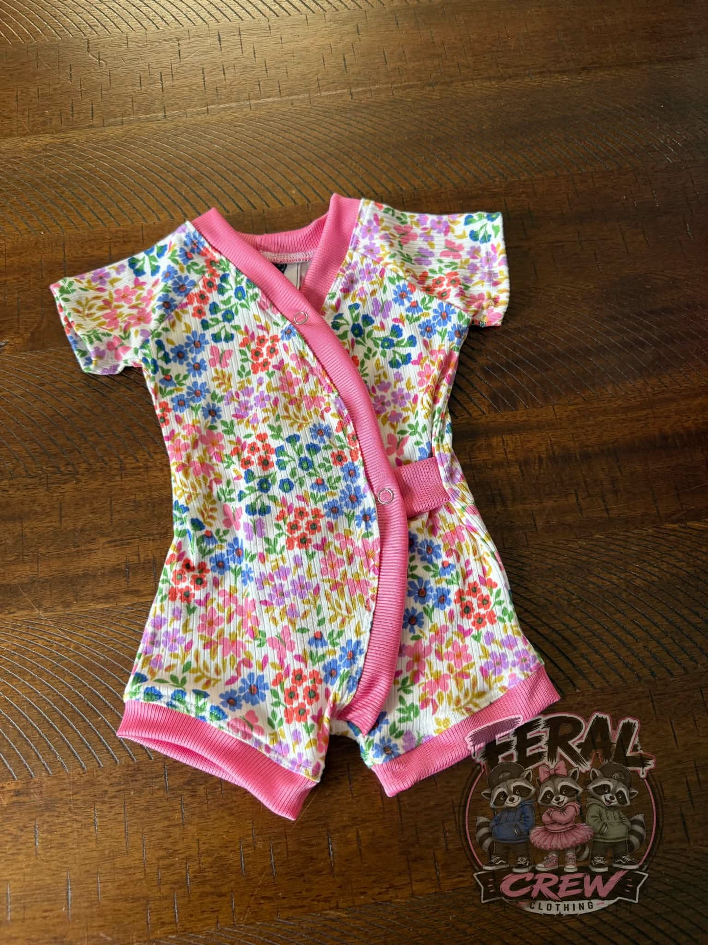 4x2 yummy rib small butterflies and floral print