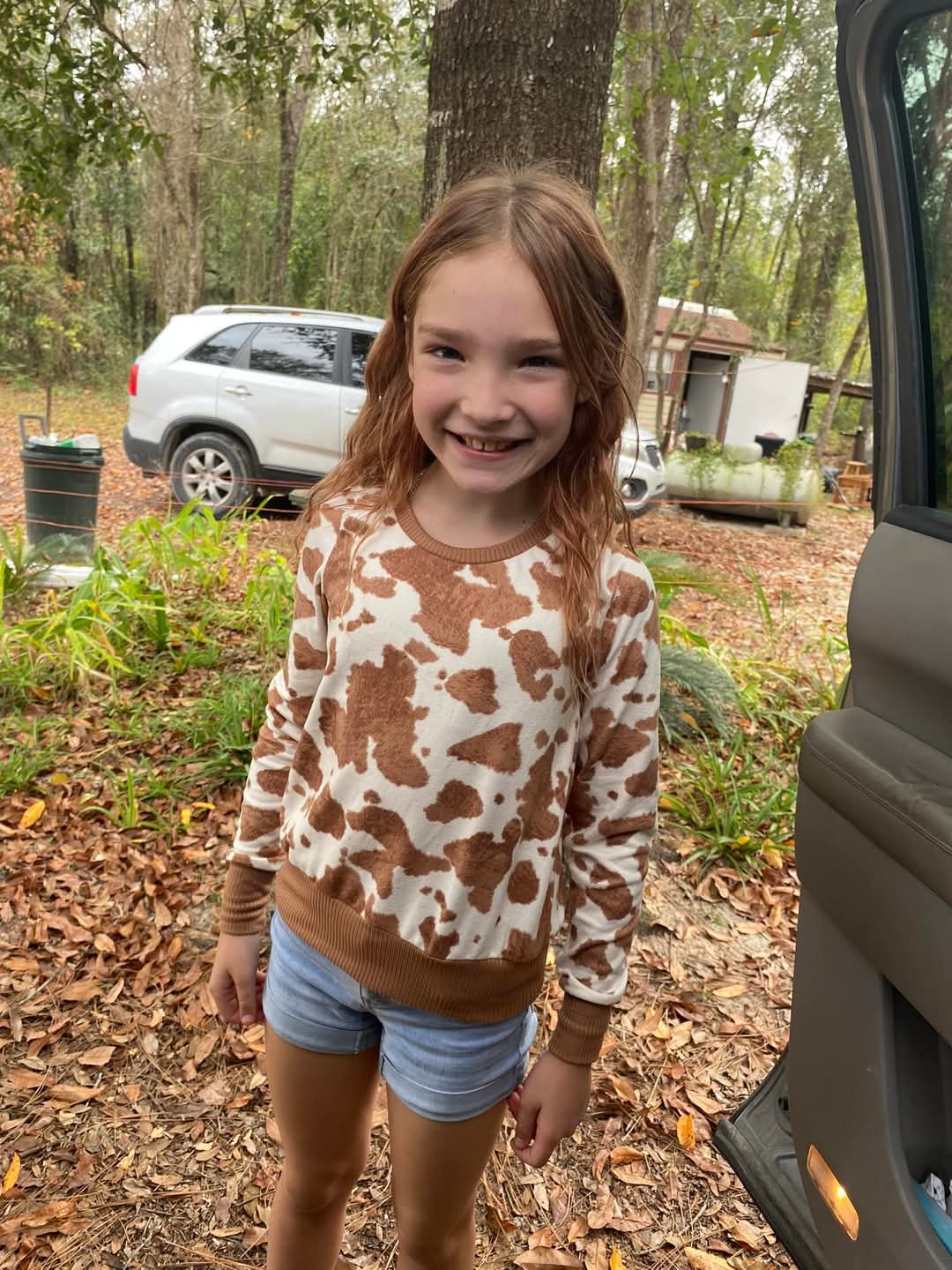 Oakley Knit Brown Cow Print