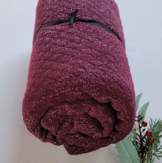 Quilted Sweater Knit Burgundy