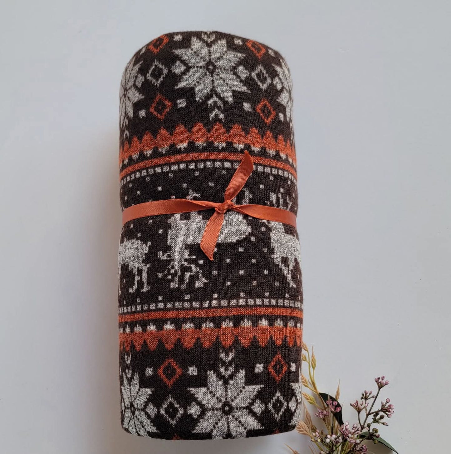 Christmas Deer Sweater Knit Brown/Rust