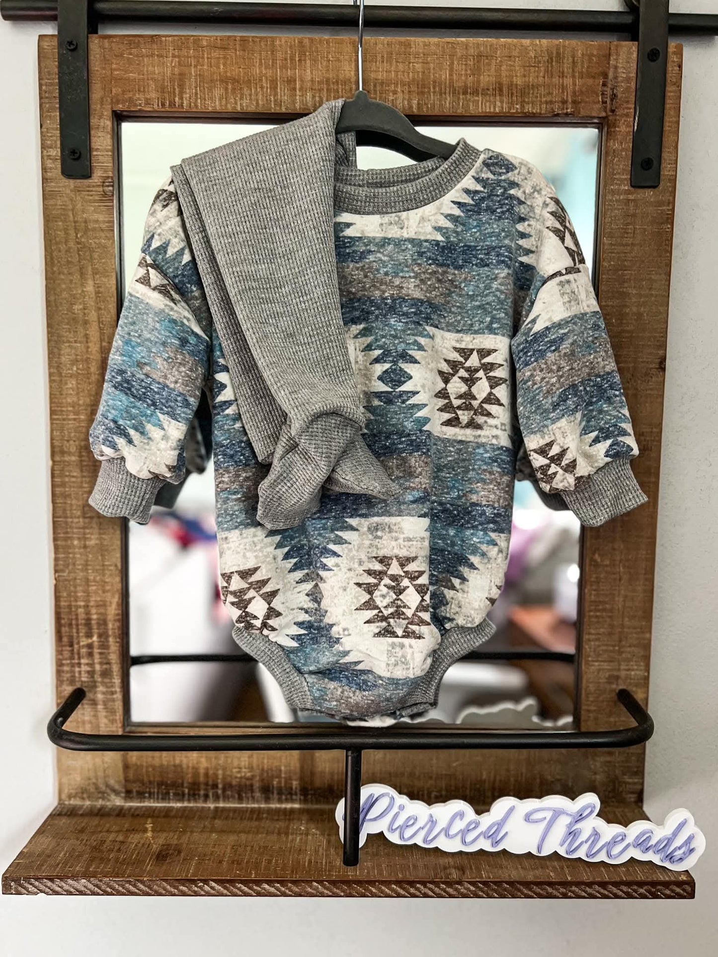 French Terry fabric Western print