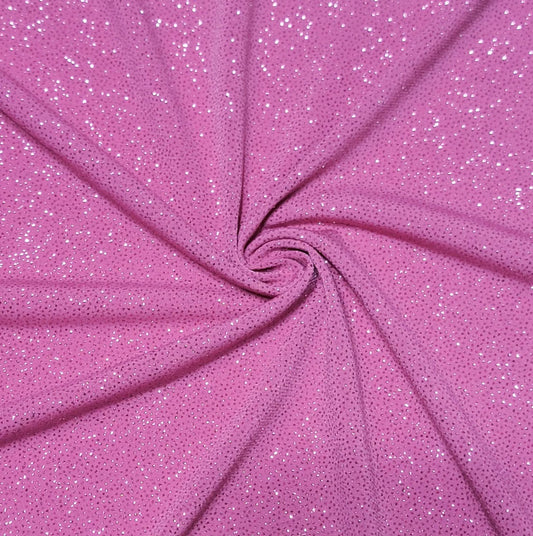 Pink ITY Spandex With Glitter
