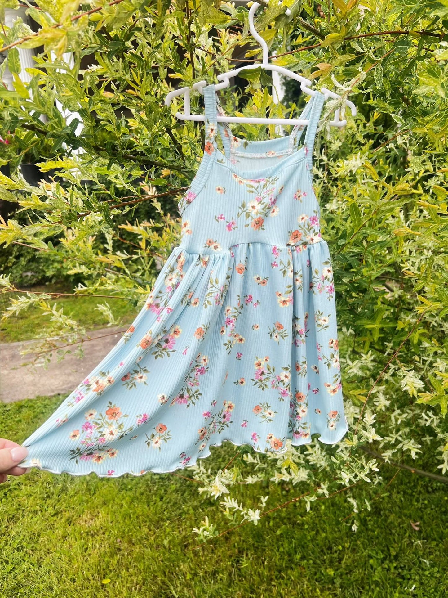 Yummy Rib blue Base Floral Print