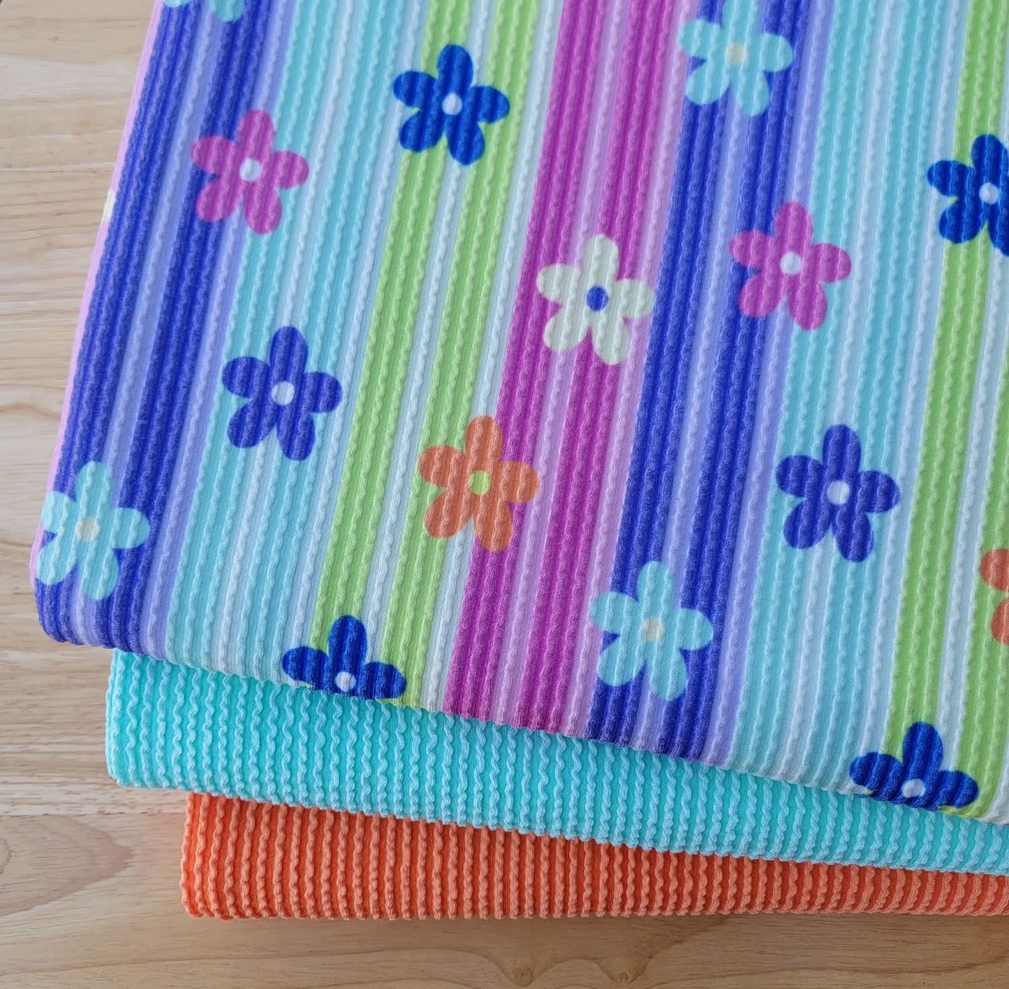 Urban Rib Daisies & Stripes Print