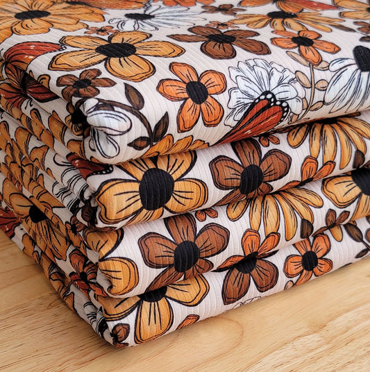 4x2 Yummy Rib Fall Floral Print