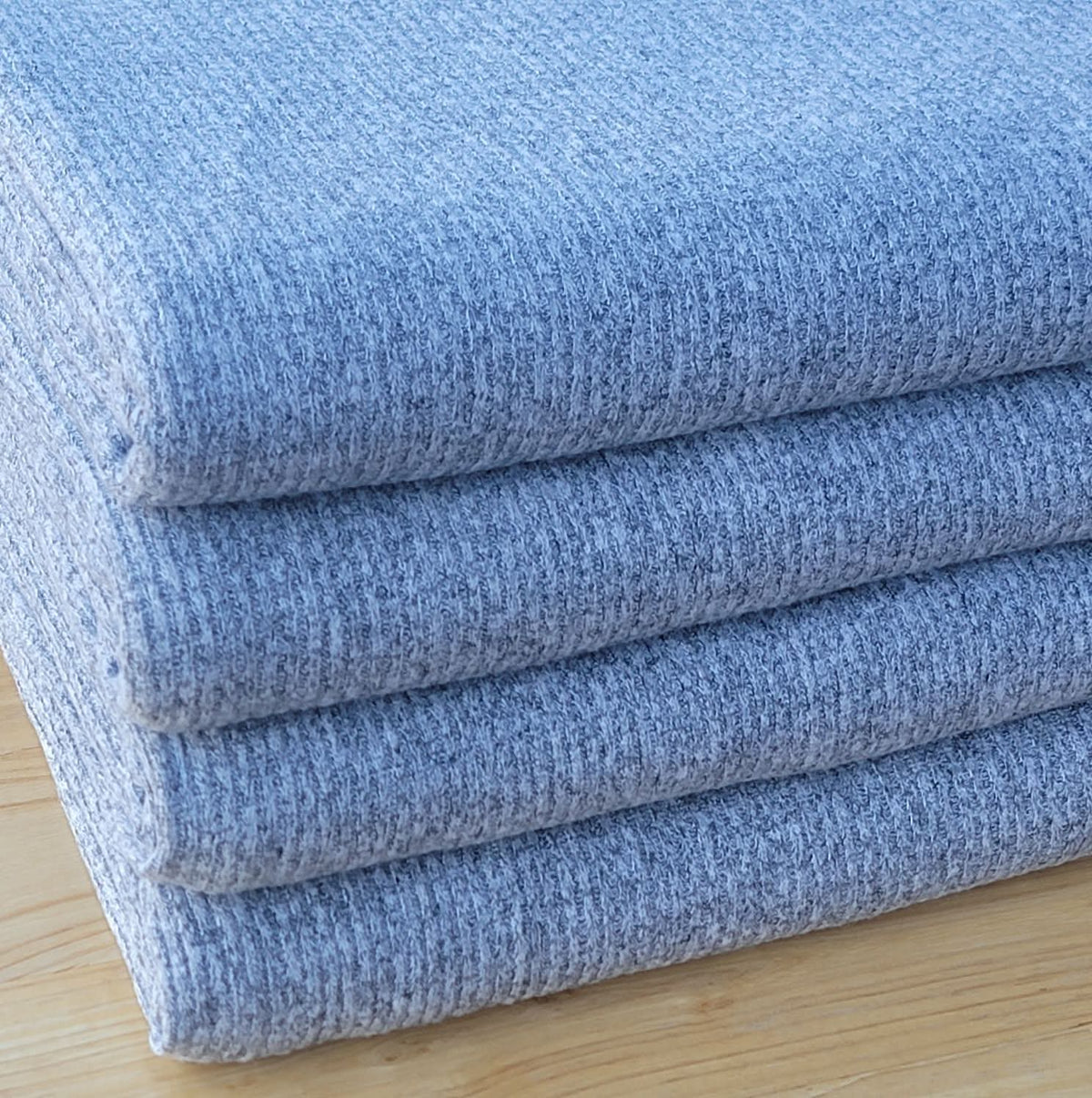Heather Grey Brush Sweater Knit Rib