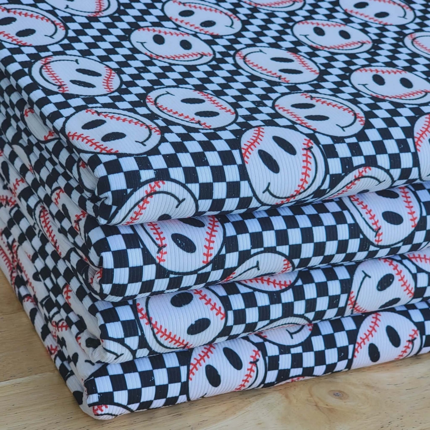 2x2 Yummy Rib Baseballs Checkers Print