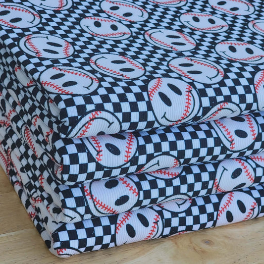 2x2 Yummy Rib Baseballs Checkers Print