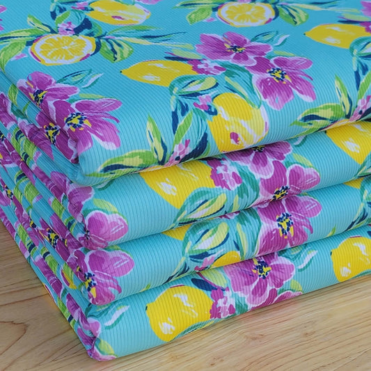 2x2 Yummy Rib Lemons & Orchids Print