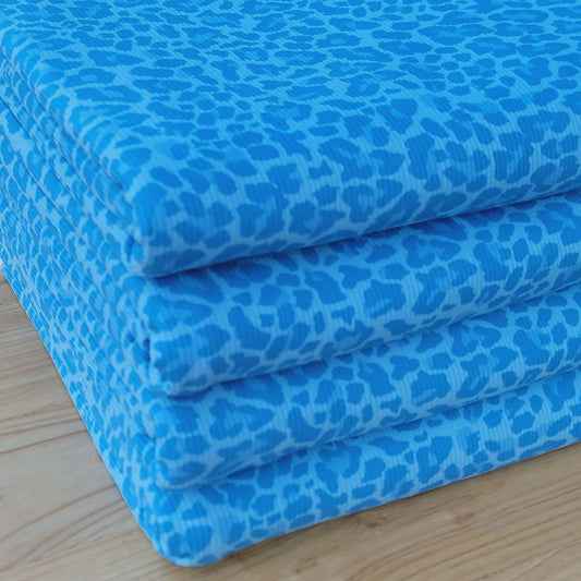 2x2 Yummy Rib Turquoise cheetah print