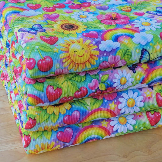 2x2 Yummy Rib Rainbows & Cherries Print