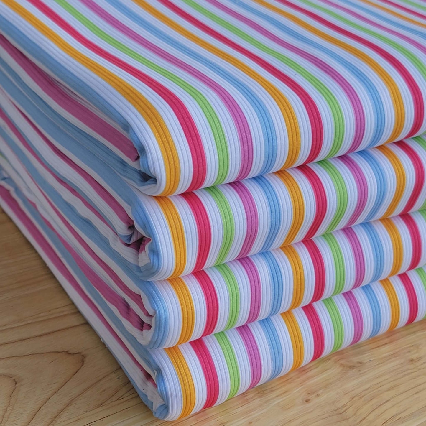 2x2 Yummy Rib Multi-color Stripes Print