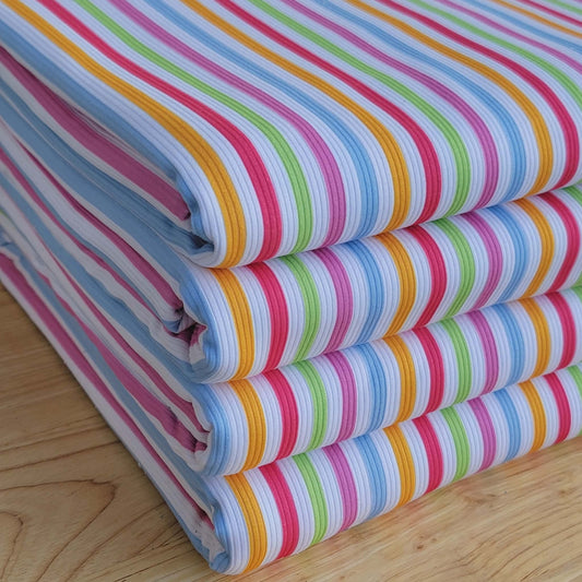 2x2 Yummy Rib Multi-color Stripes Print