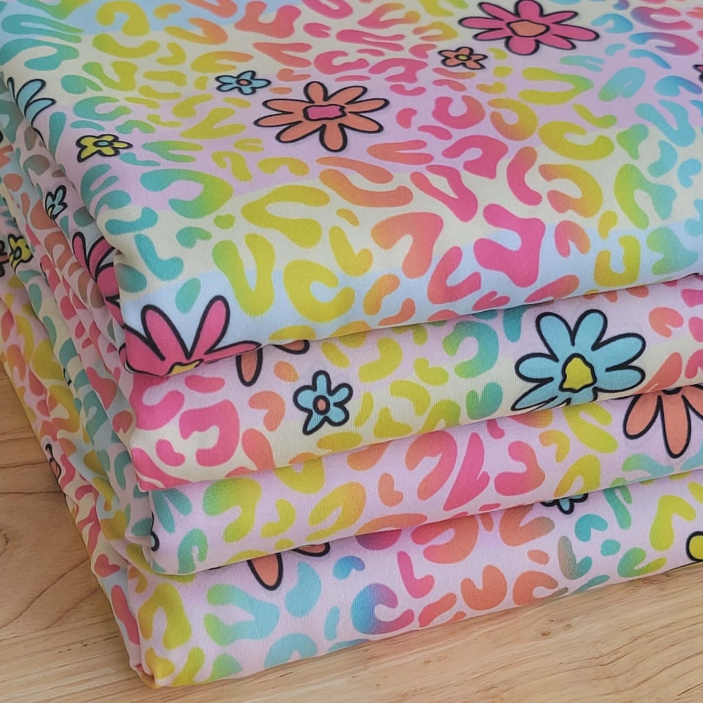 Double Brush Poly Daisies & Animal Print