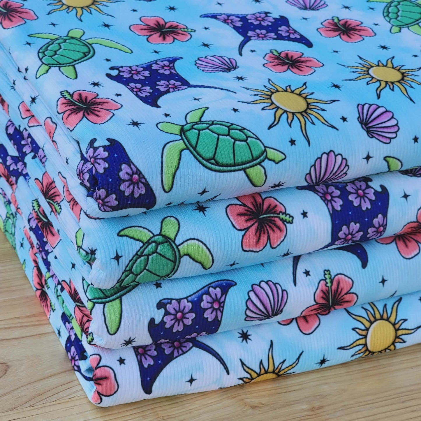 2x2 Yummy Rib Turtles & Stingrays Print