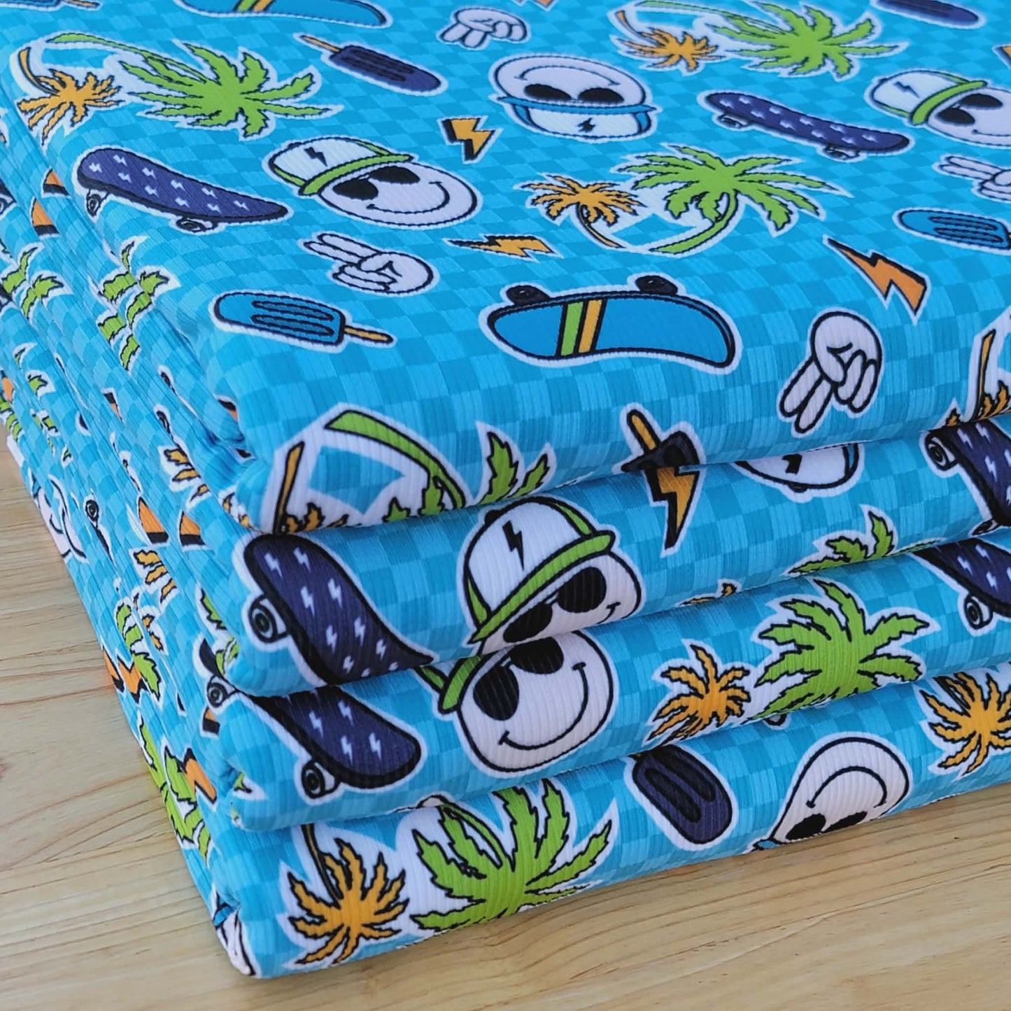 2x2 Yummy Rib Skateboards & Checkers Print