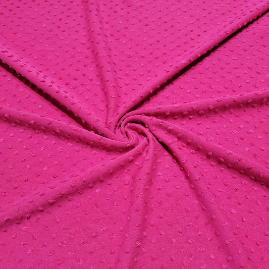 Swiss dots fabric Hot pink