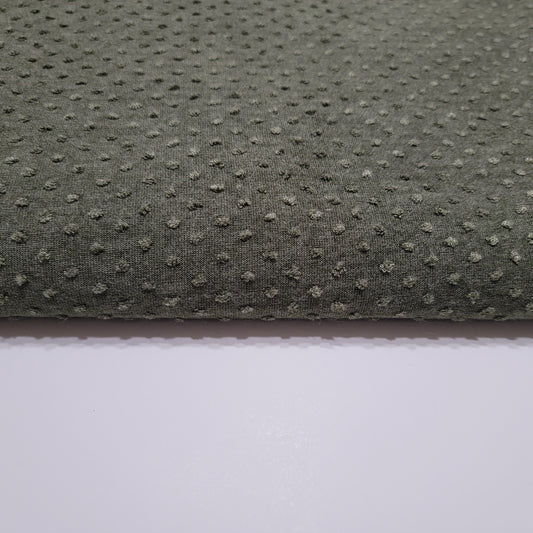 Swiss dots fabric Olive