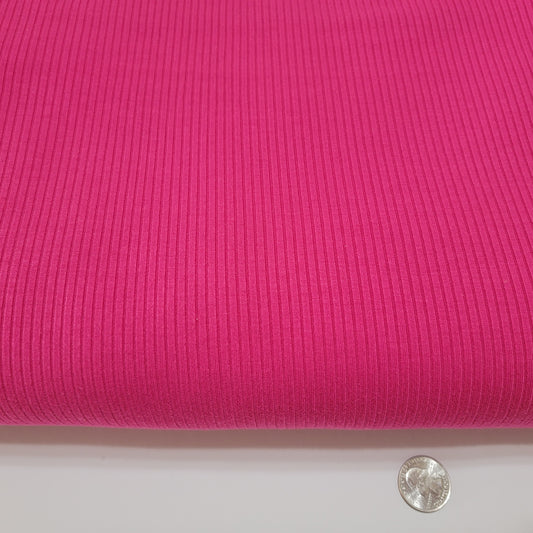 Hot pink 4x2 rib fabric