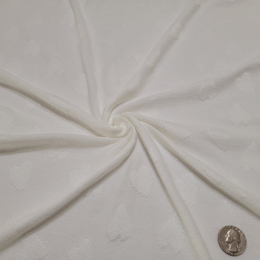 Faux cashmere fabric Jacquard hearts