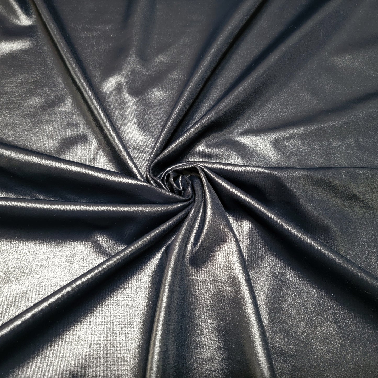 Wet look spandex fabric Navy